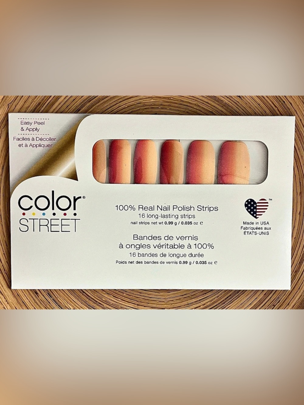 Color Street Into The Sunset Real Nail Polish Strips Fall Shimmery NEW